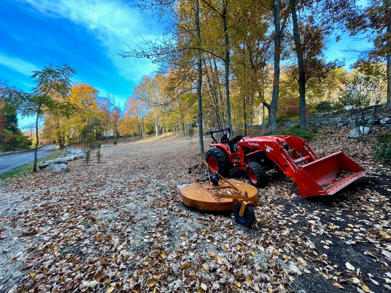 Hay is laid for protection